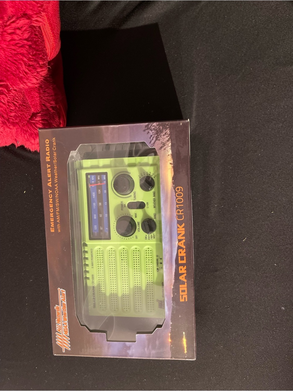 Solar Crank Emergency Alert Radio - Lime Green